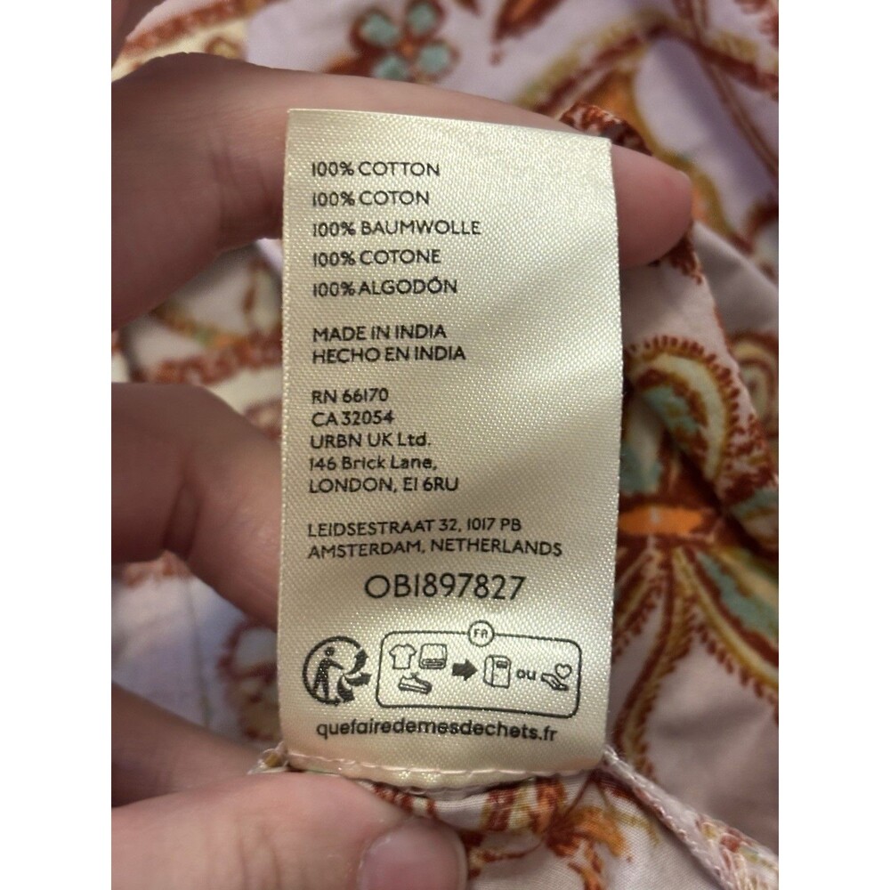 Free People Bluebell Lilac Floral Maxi Dress Bow Tie Strap Size XL Tiered - Picture 4 of 8